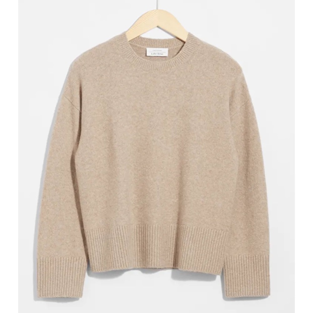 & Other Stories Relaxed Fit Knitted Sweater in Mole